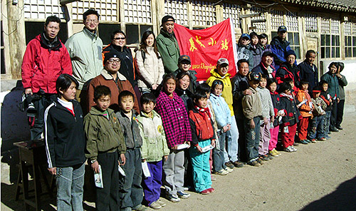 A Great Wall protection educational event in Wulonggou Township, Laiyuan County, Hebei Province.